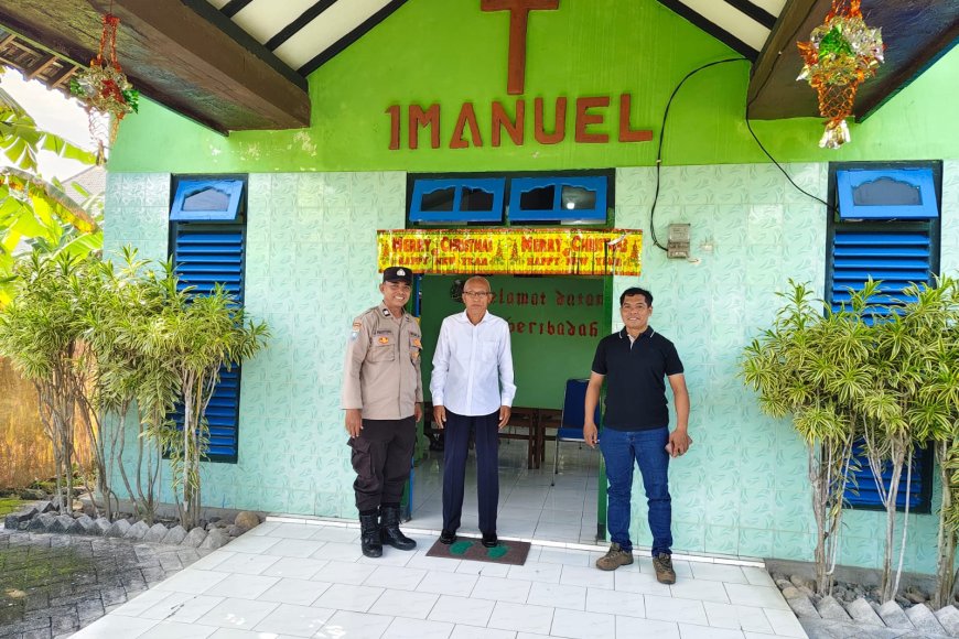Sambut 2026, Polsek Nglames Sterilisasi dan Amankan Ibadah di GBII Imanuel Sirapan