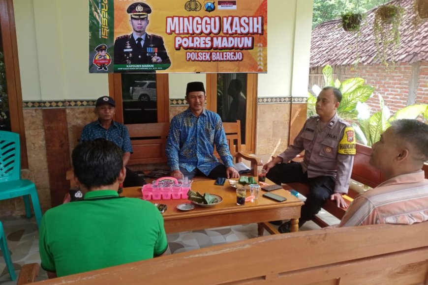Dekatkan Diri dengan Masyarakat, Polsek Balerejo Gelar "Minggu Kasih" di Desa Balerejo