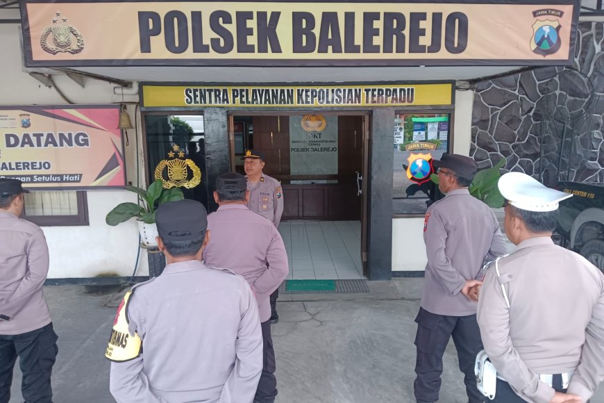 Antisipasi Kegiatan Parluh PSHT P.17, Polsek Balerejo Gelar Apel Kesiapsiagaan